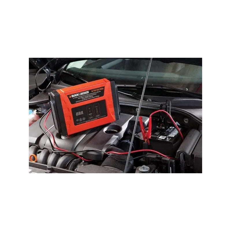 Cargador De Batería Inteligente Para Autos Cuarenta Amperios Modelo Bc40 Black Decker