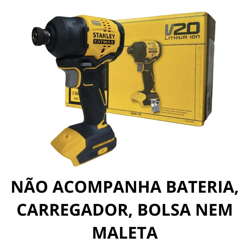 Destornillador De Impacto Sin Escobillas Stanley Sbi811 1/4 6,35 Mm Amarillo