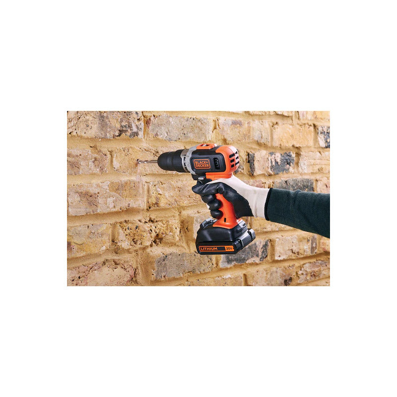 Taladro Percutor Atornillador Inalámbrico B+d10mm Bcd704c1 Naranja 50