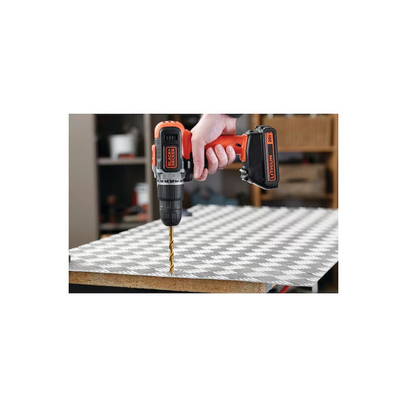 Taladro Percutor Atornillador Inalámbrico B+d10mm Bcd704c1 Naranja 50