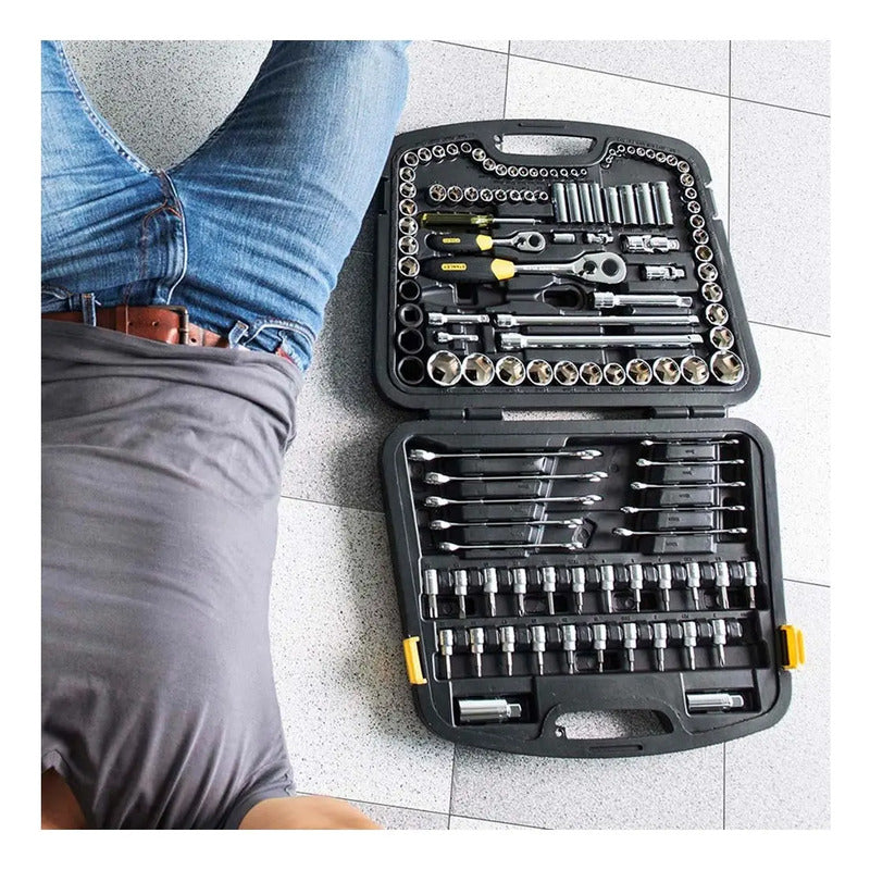 Juego Set Llaves Combinadas Tubos Stanley 120 Piezas 91-931