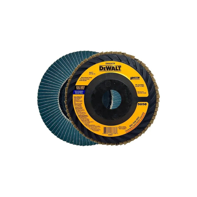 Kit De Discos Flap Dewalt 115mm Grano 40 Dw8307p