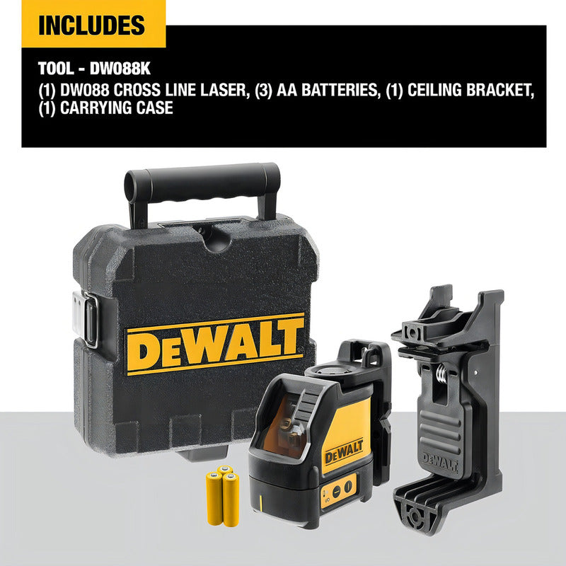 Nivel Láser Autonivelante Líneas Cruzadas 30m Dewalt Dw088k