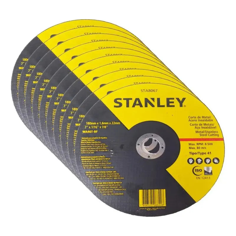 Disco Corte Metal Inox Amoladora 7 180 178 Mm Stanley 25 Un