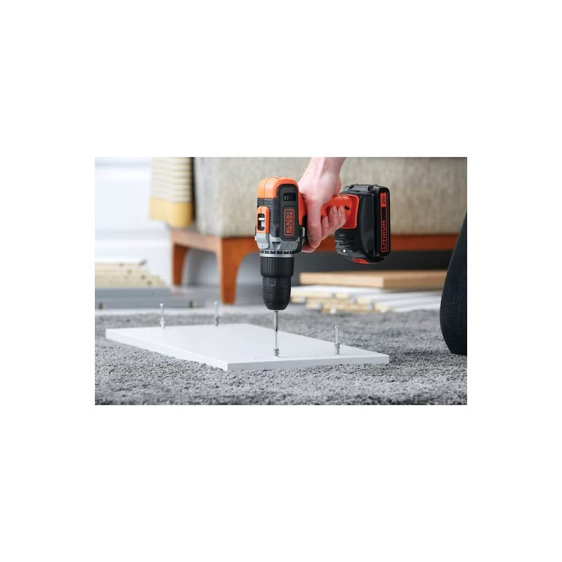 Taladro Percutor Atornillador Inalámbrico B+d10mm Bcd704c1 Naranja 50