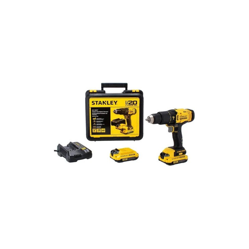 Stanley Taladro Percutor 20v (18v N - 20v M) Kit Scd711c2k Amarillo 50 Hz