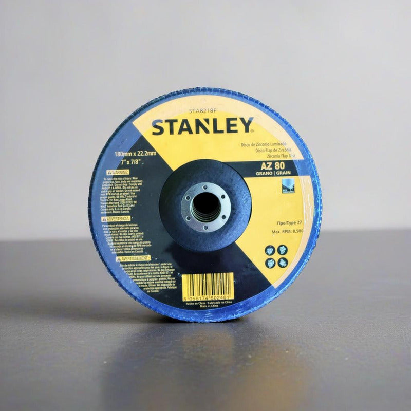 Flap Stanley Grano 80 De 180mm De Diámetro Sta8218f X 10u Amarillo