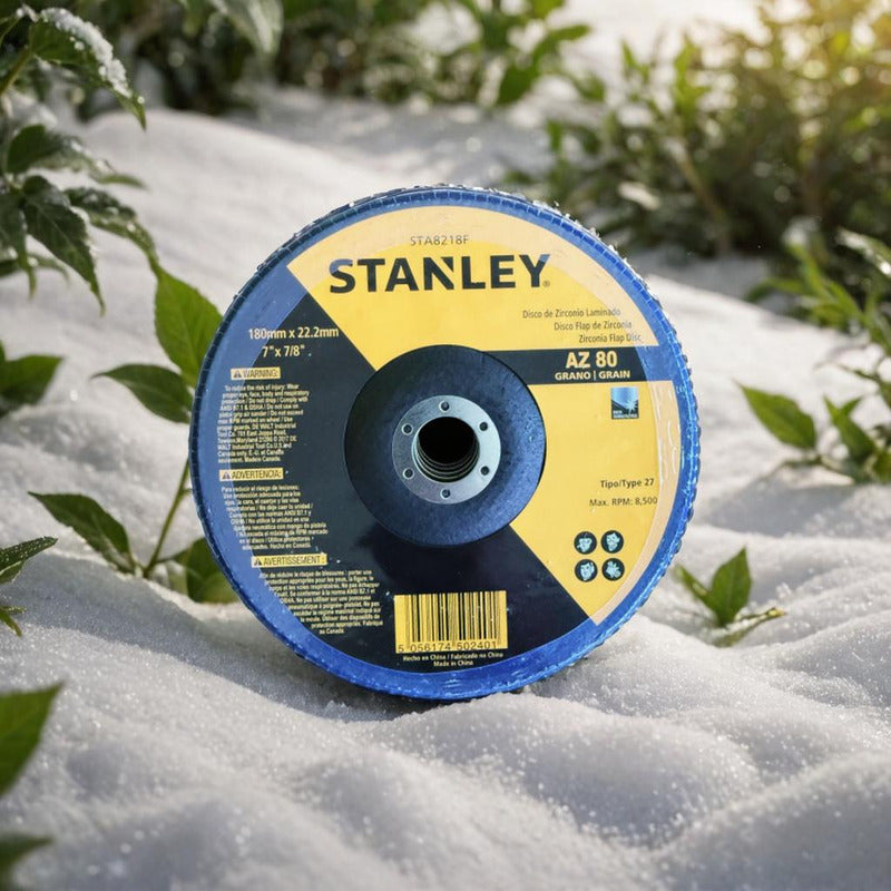 Flap Stanley Grano 80 De 180mm De Diámetro Sta8218f X 10u Amarillo
