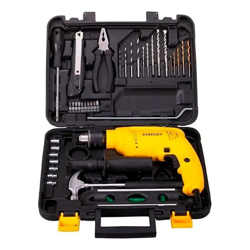 Taladro Percutor 600w + 37 Piezas Stanley Sdh600ka-b2c Amarillo