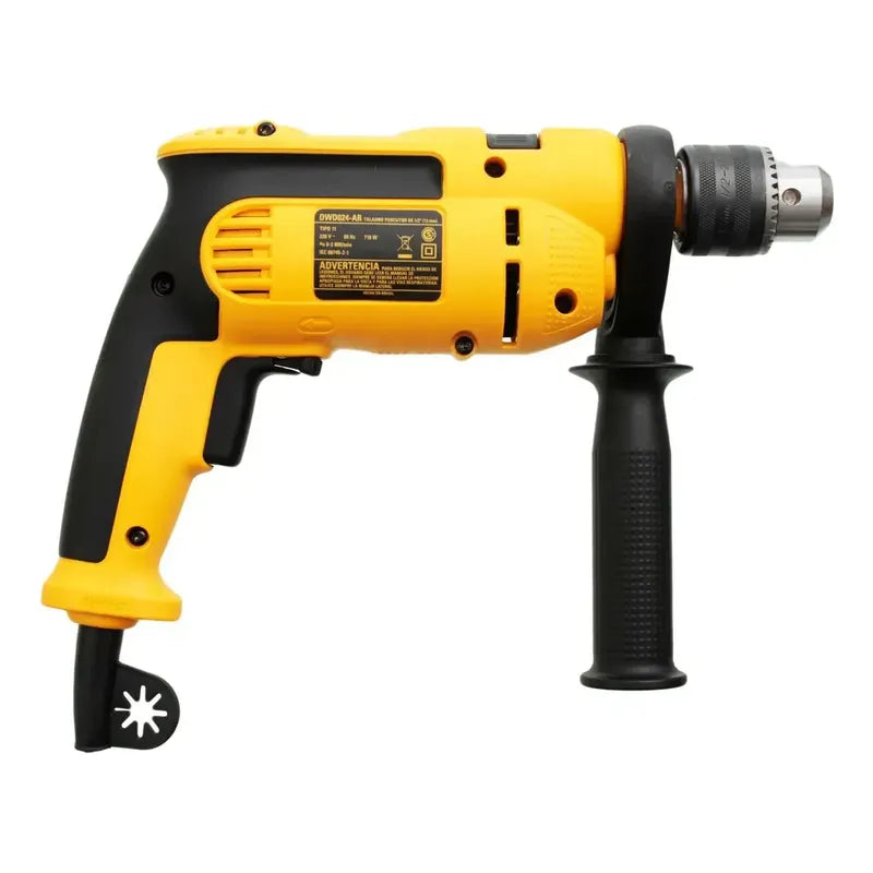 Taladro Percutor 13mm 750w Electrico Dewalt Vel. Variable Amarillo 50/60 Hz