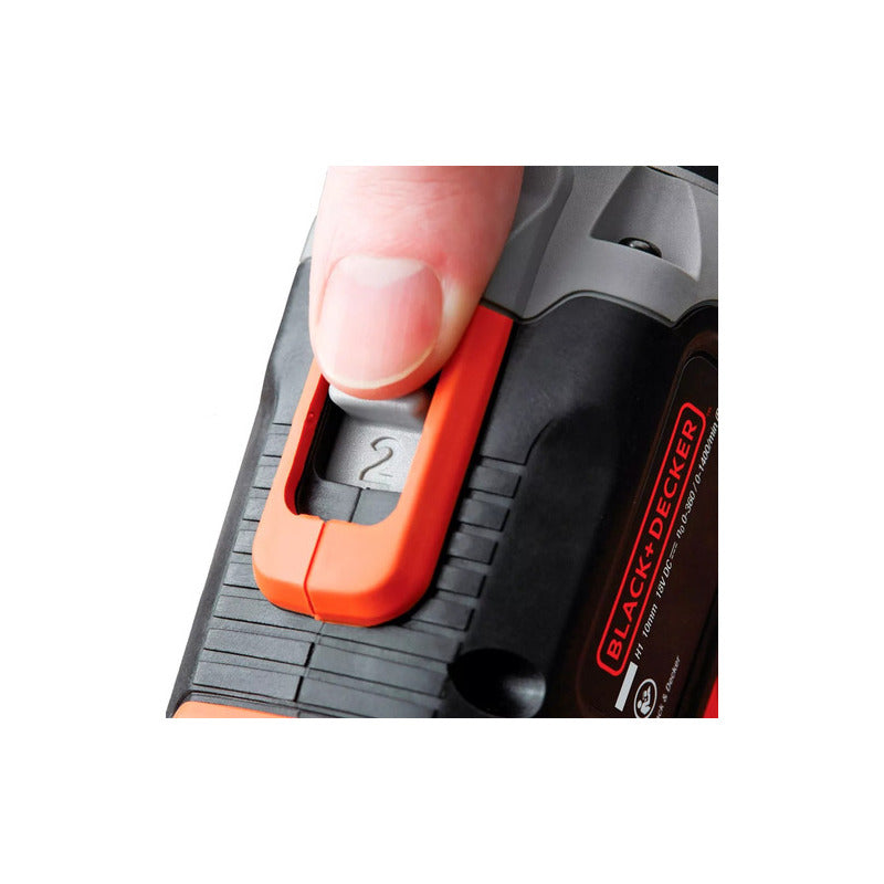 Taladro Percutor Atornillador Inalámbrico De 10mm Black+decker Bcd704c1 + 1 Batería De 1.5ah + Accesorio Con Caja De Cartón Naranja