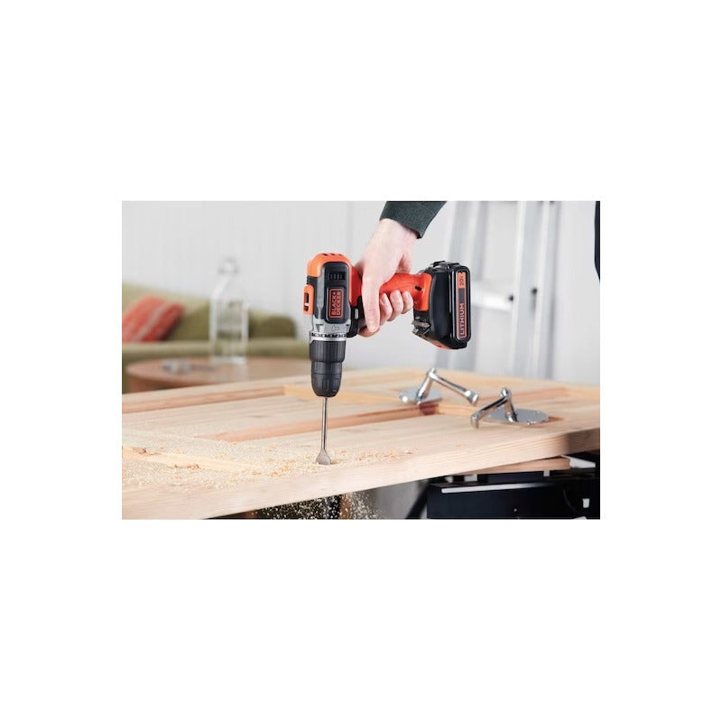 Taladro Percutor Atornillador Inalámbrico B+d10mm Bcd704c1 Naranja 50