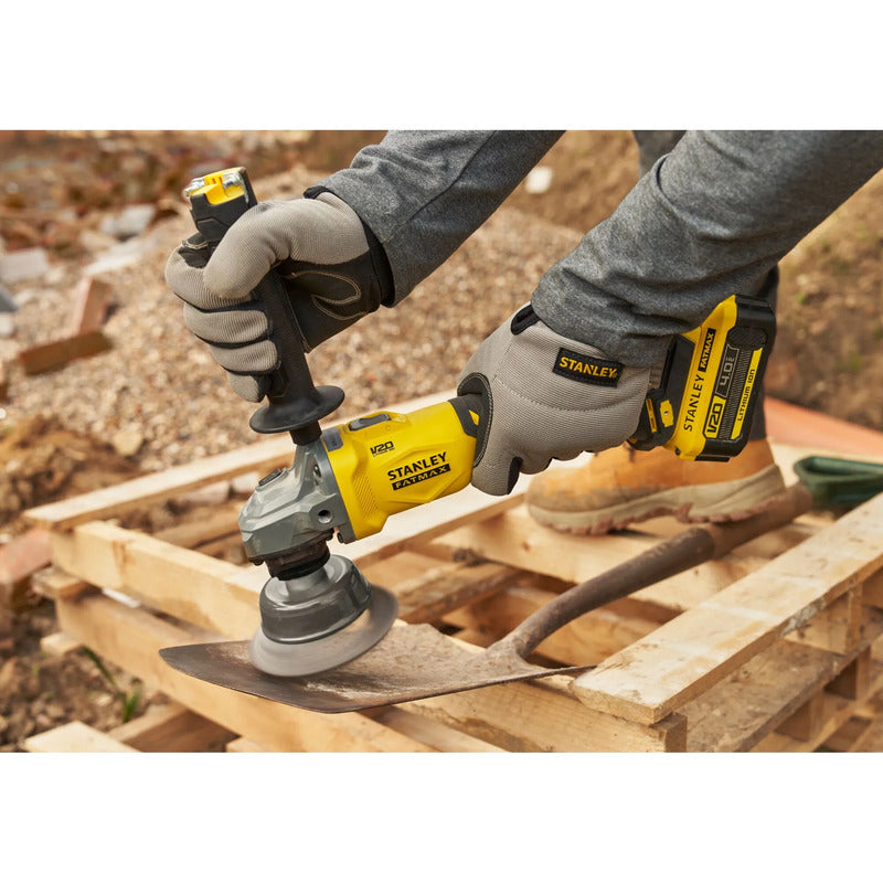 Amoladora A Batería 20v Stanley Sbg710b Brushless 115mm Amarillo
