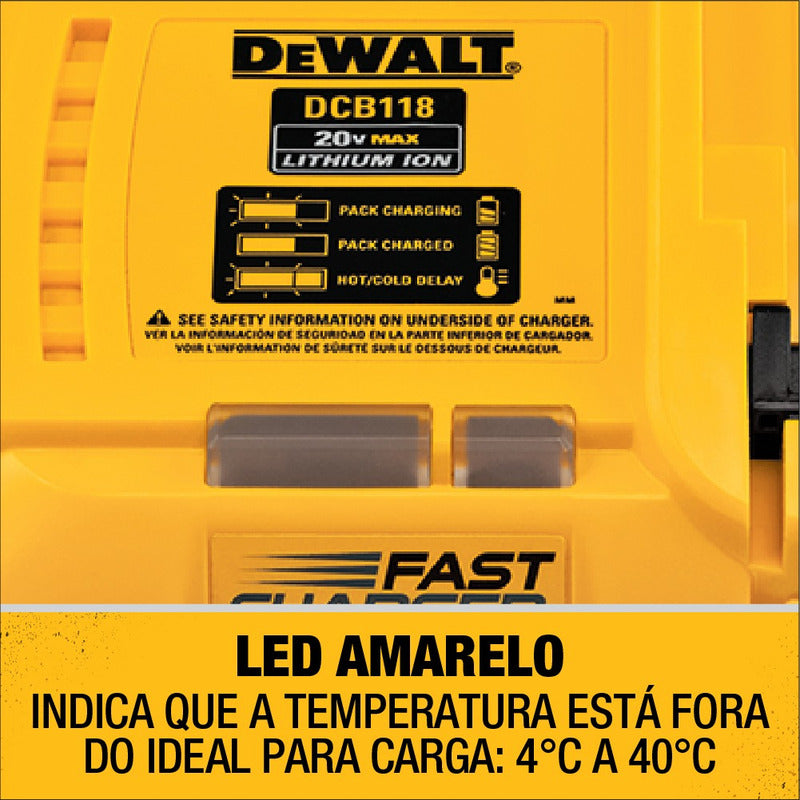 Cargador Dewalt 20v 60v Baterias Ion Litio Dcb118-ar