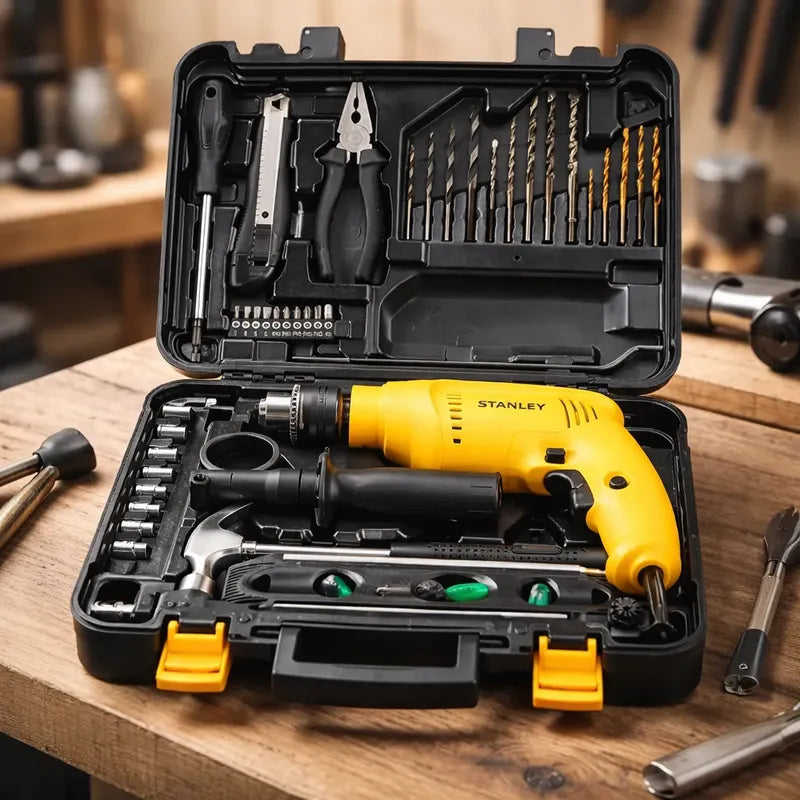 Taladro Stanley Percutor 600w + 37 Accesorios Sdh600ka Amarillo