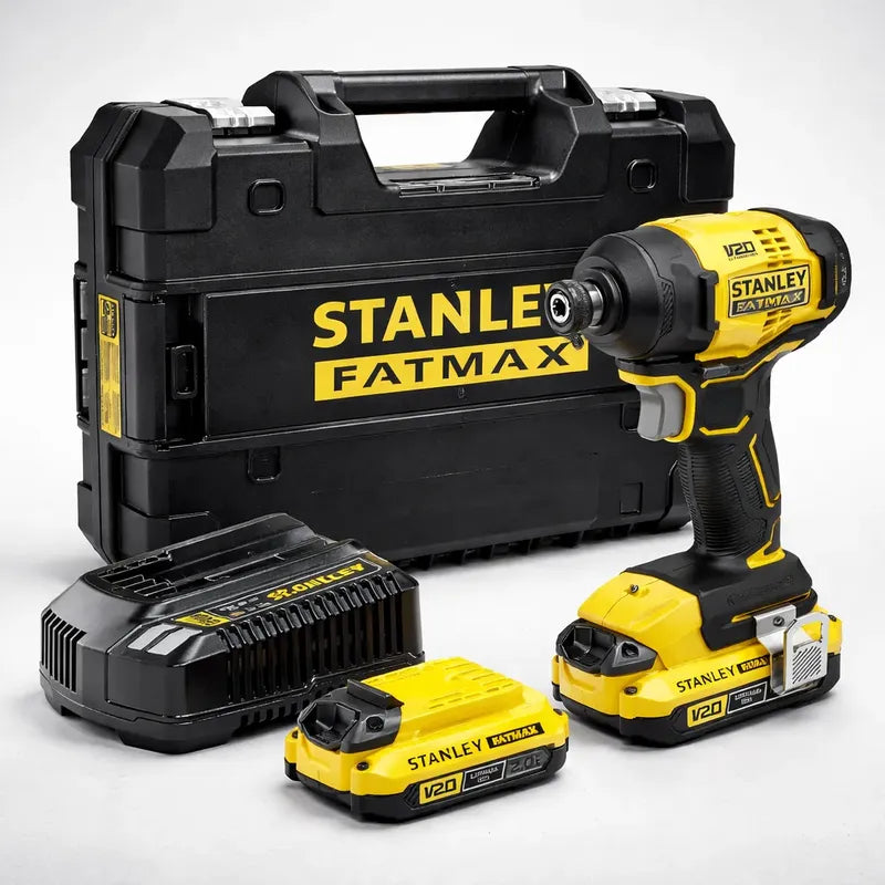 Kit Atornillador De Impacto 20v Fatmax Stanley Sbi811d2t Amarillo