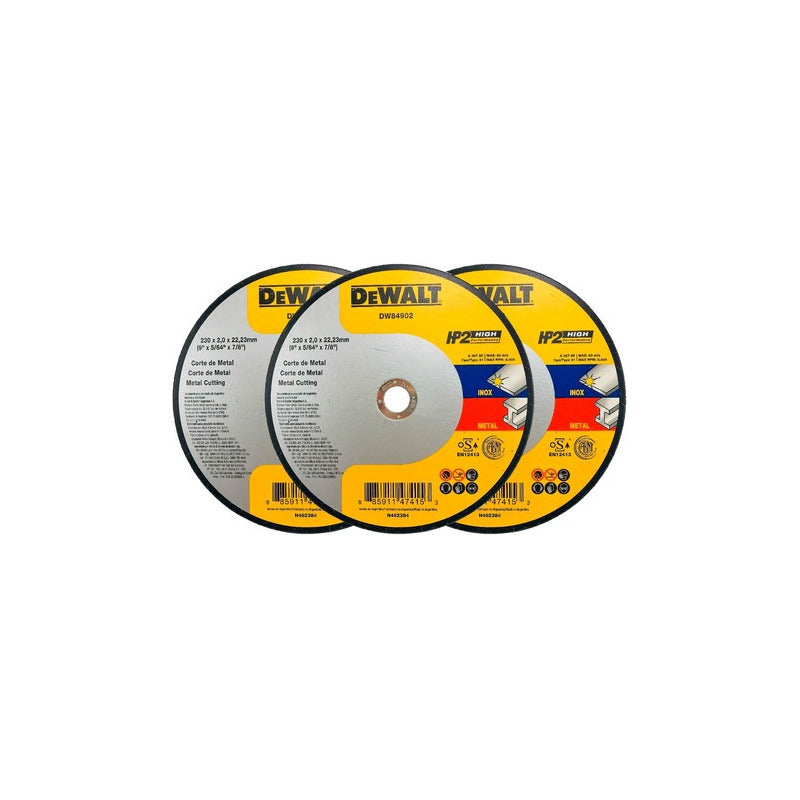Dewalt Disco Corte 115 X 1,6mm Acero Inox Metal Dw84402 X25u Amarillo