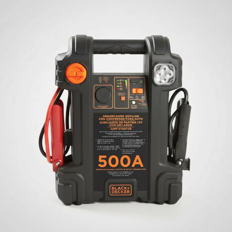 Arrancador 500 Amp Inflador Auto Black Decker Js500cc