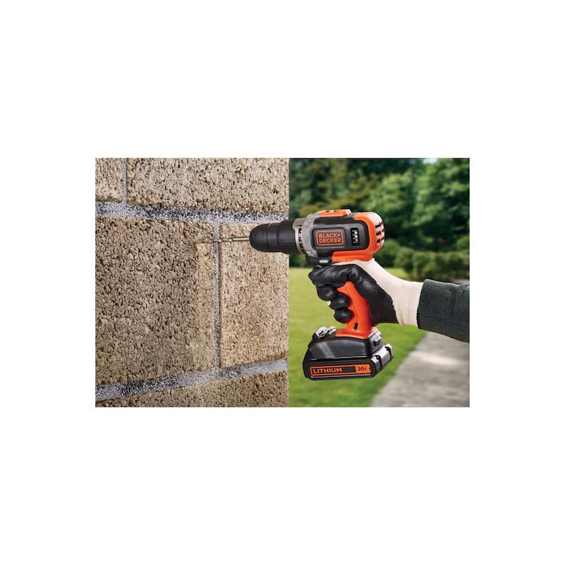 Taladro Percutor Atornillador Inalámbrico B+d10mm Bcd704c1 Naranja 50