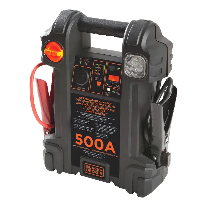 Arrancador 500 Amp Inflador Auto Black Decker Js500cc