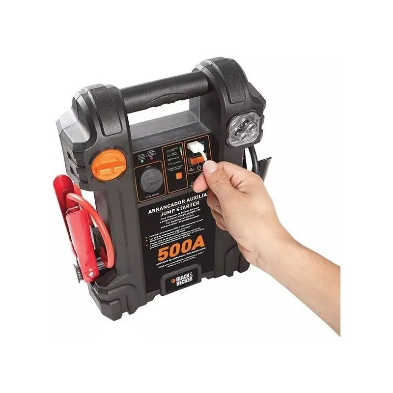 Arrancador 500 Amp Inflador Auto Black Decker Js500cc