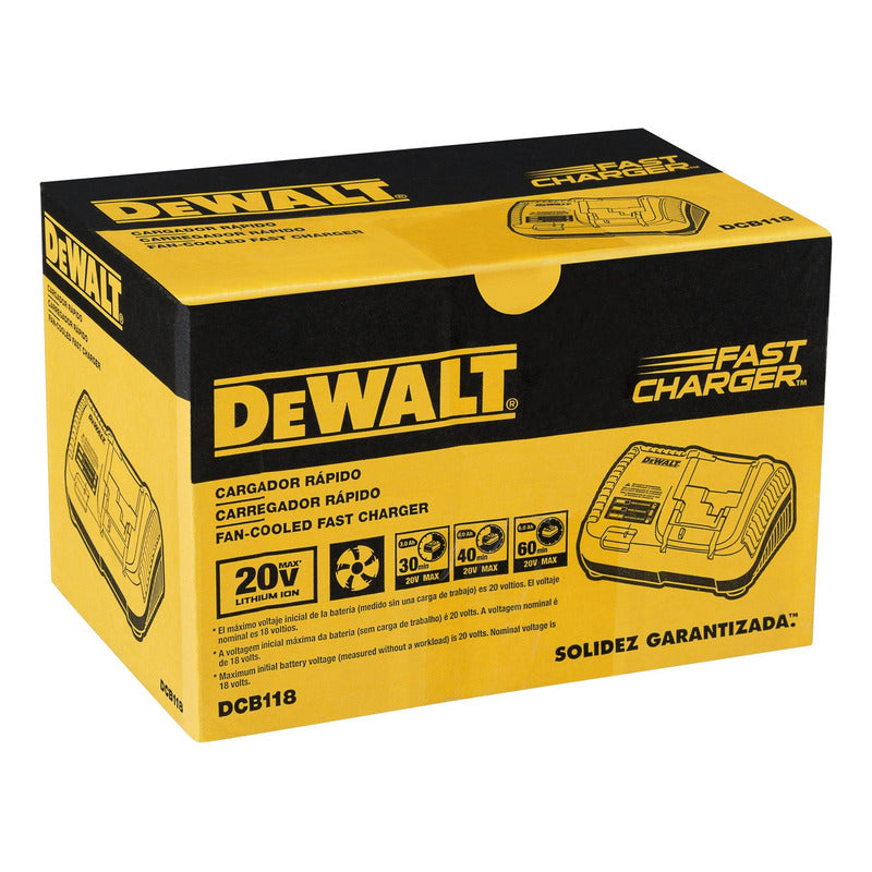 Cargador Dewalt 20v 60v Baterias Ion Litio Dcb118-ar