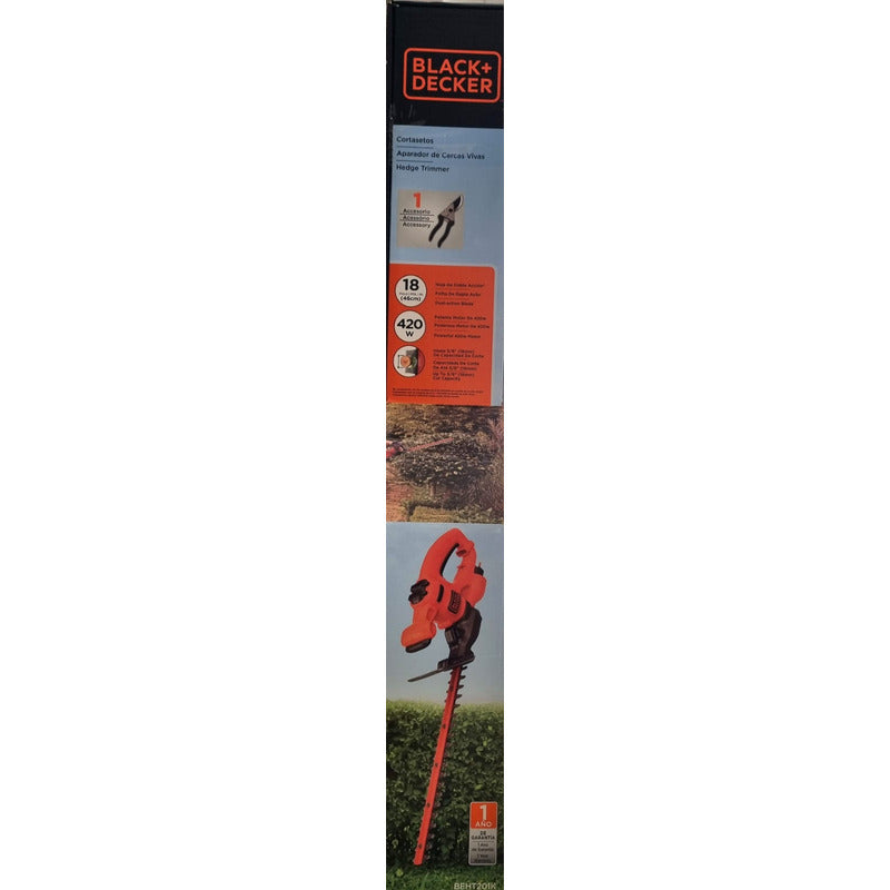 Cortacerco Eléctrico Black Decker Beht201k 46cm 420w Naranja