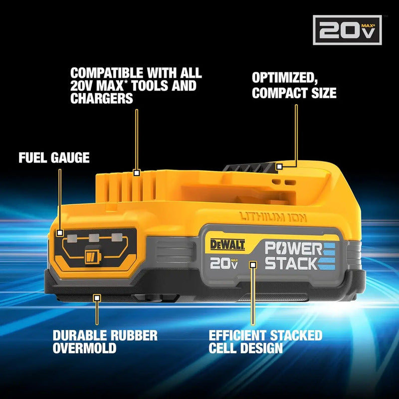 Dewalt Powerstack Bateria Compacta 20v 1.7 Ah Dcbp034