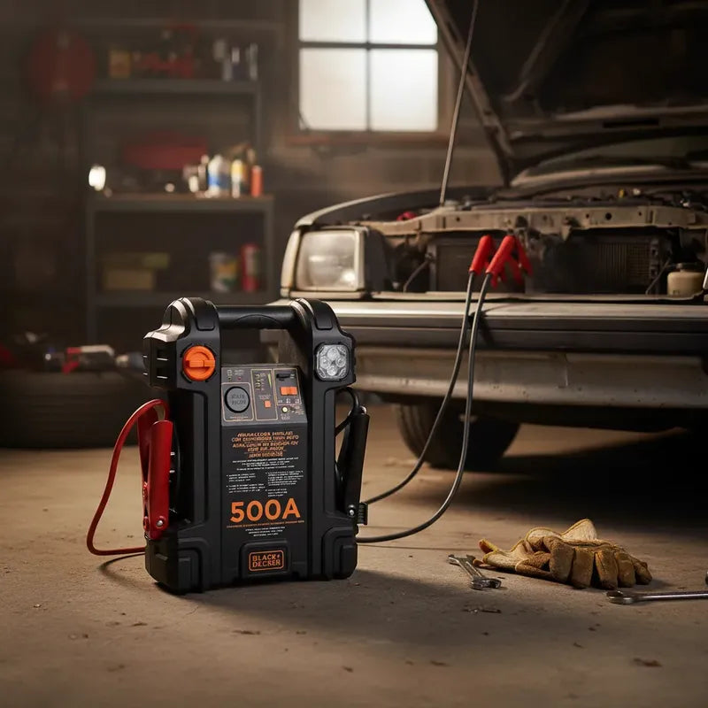 Arrancador 500 Amp Inflador Auto Black Decker Js500cc